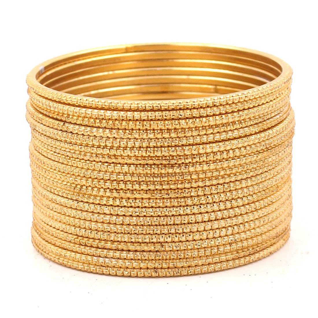 Set of 24 Glitter Bangles by T4 Jewels Golden T4 Jewels