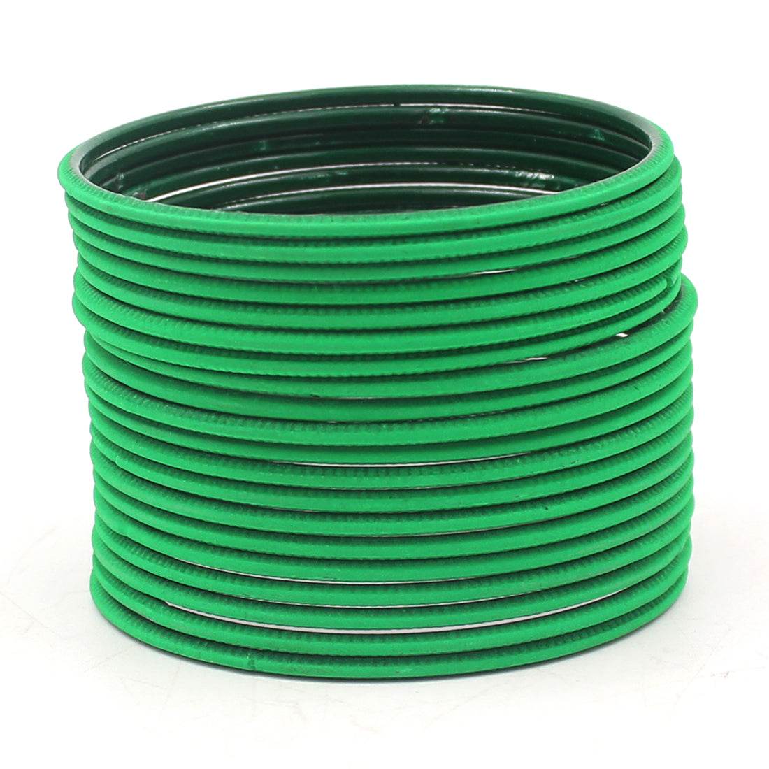 Set of 24 Matte Textured Bangles by T4 Jewels Green T4 Jewels