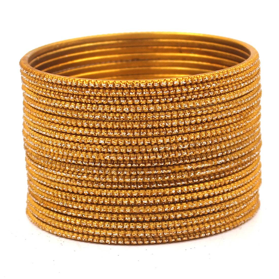 Set of 24 Glitter Bangles by T4 Jewels Haldi T4 Jewels