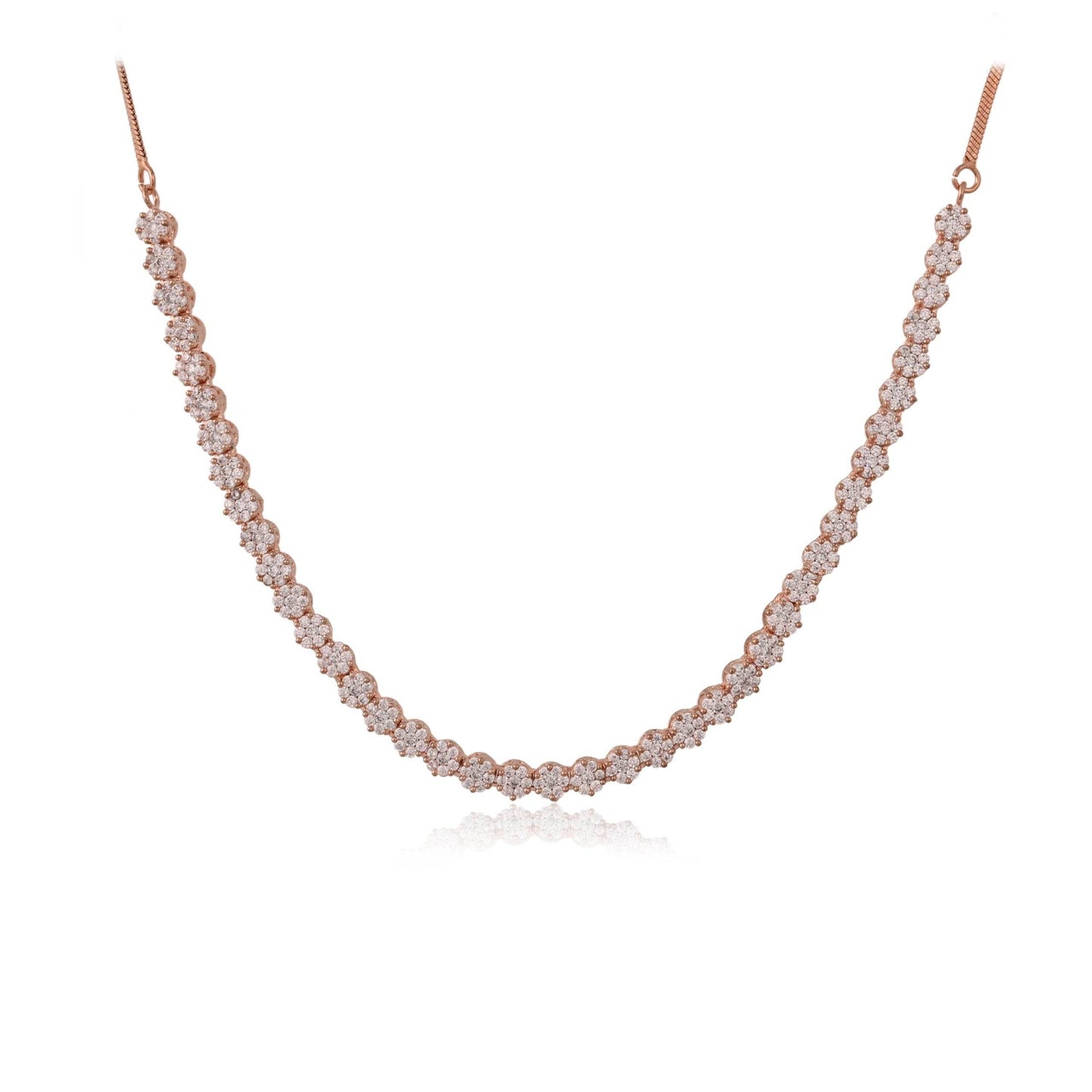 Stunning Handmade CZ Necklace Set - An Eye-Catching Piece - T4 Jewels
