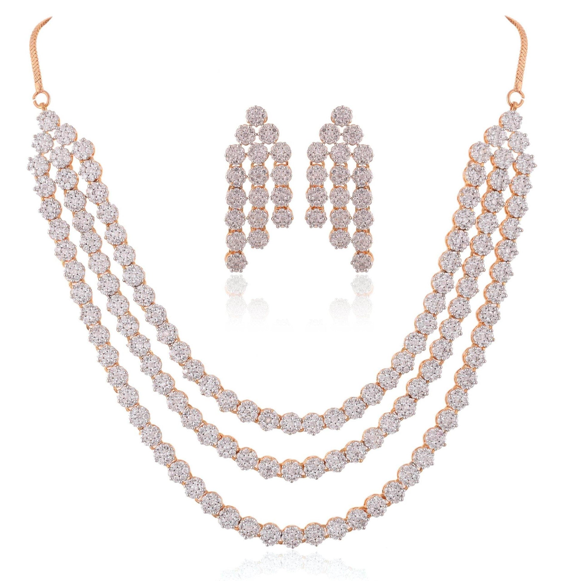 Classic Handmade CZ Necklace Set - Timeless Beauty - T4 Jewels