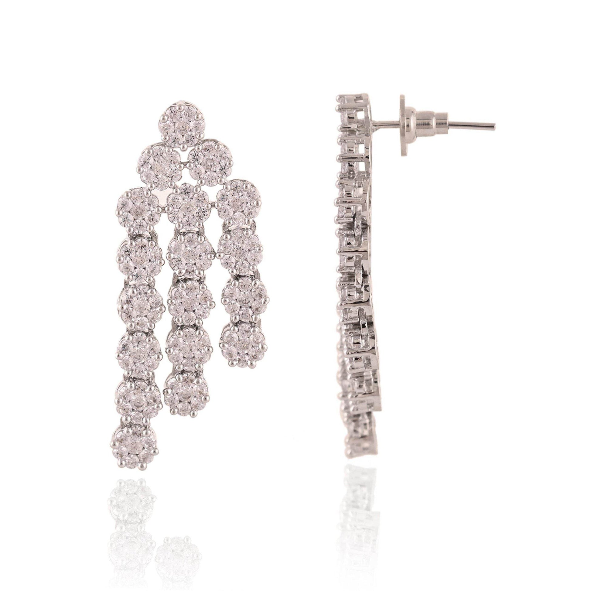 Stunning Handmade CZ Necklace Set - An Eye-Catching Piece - T4 Jewels