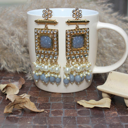 Jhumki Earring with crystal stone by T4 Jewels - T4 Jewels