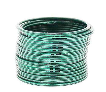T4 Jewels Many Colors Glossy Metal Bangles (Pack Of 24).
