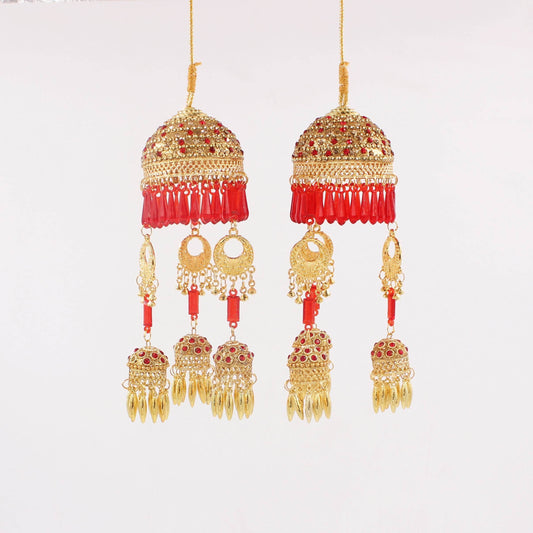 Classic Jhumar Latkan Kaleere with Triangular Fallings by T4 Jewels T4 Jewels