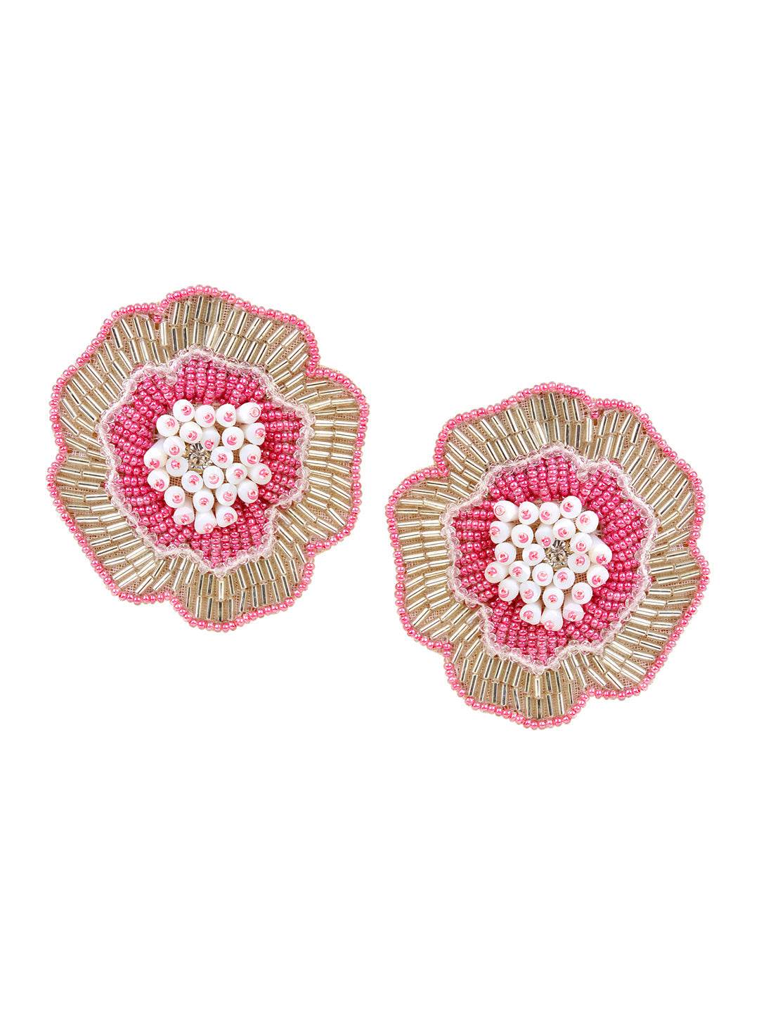 Beautiful Rose Shaped Handmade Earring by T4 Jewels T4 Jewels
