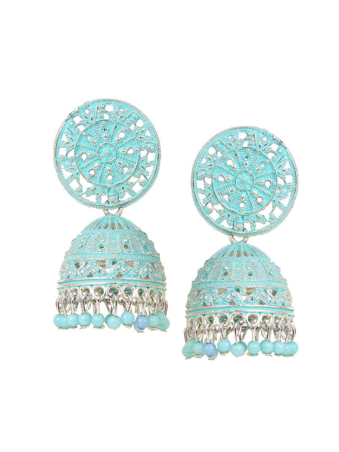 Traditional Coloured Jhumki Earring by T4 Jewels Surf T4 Jewels