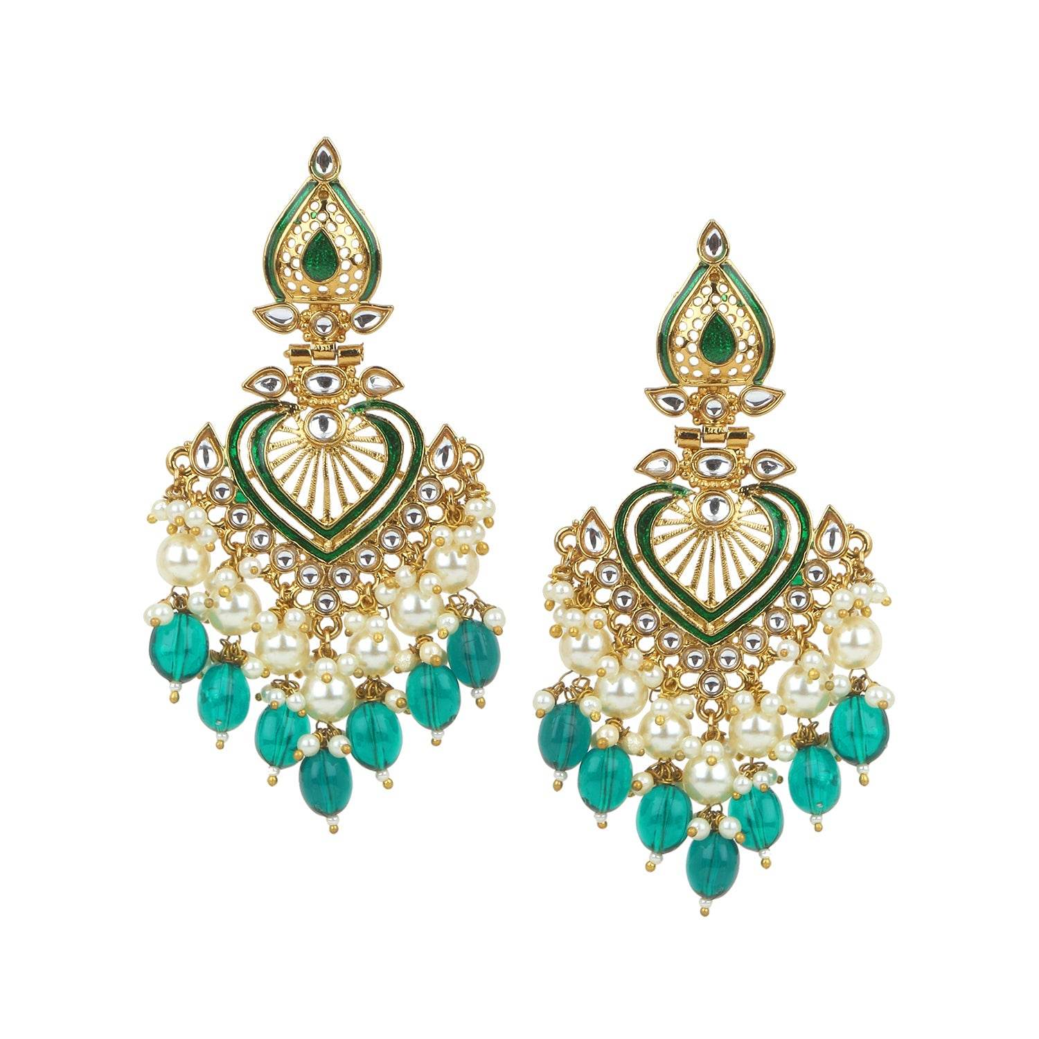 Jhumki Earring with Meenakari by T4 Jewels Radium T4 Jewels
