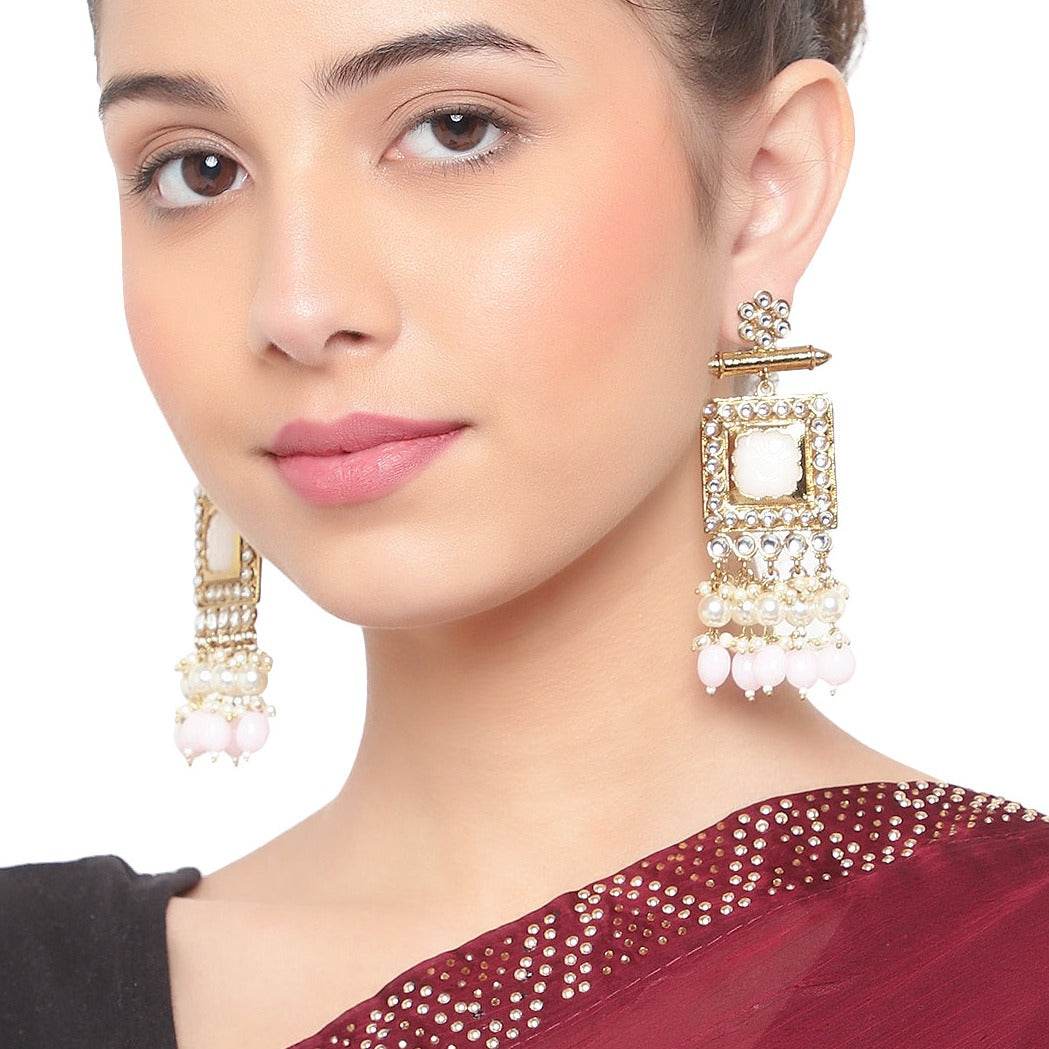 Jhumki Earring with crystal stone by T4 Jewels - T4 Jewels