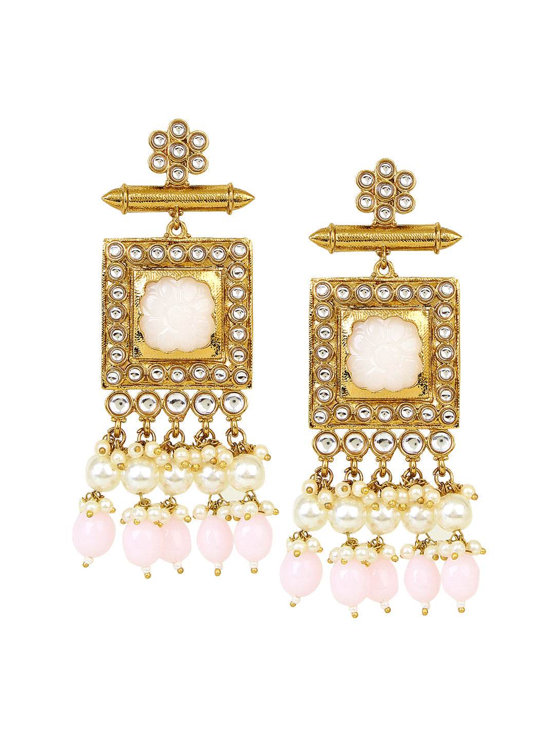Jhumki Earring with crystal stone by T4 Jewels - T4 Jewels