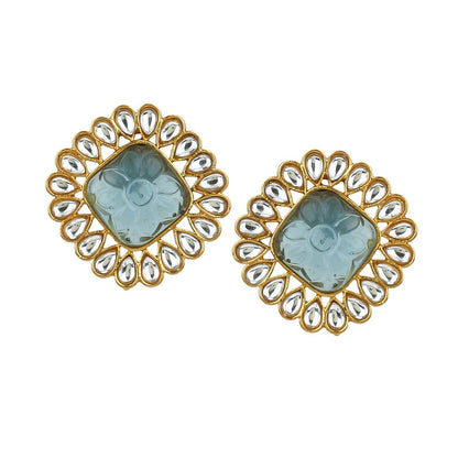 Traditional Kundan Earring by T4 Jewels Grey T4 Jewels
