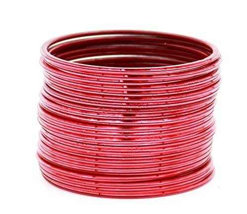 T4 Jewels Many Colors Glossy Metal Bangles (Pack Of 24).