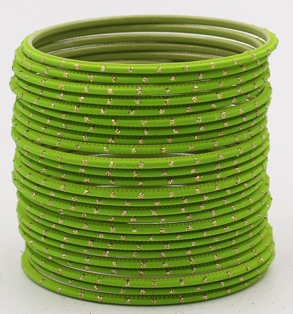 Set of 24 Plain Matte Textured Metal Bangles By T4 Jewels Mehandi T4 Jewels