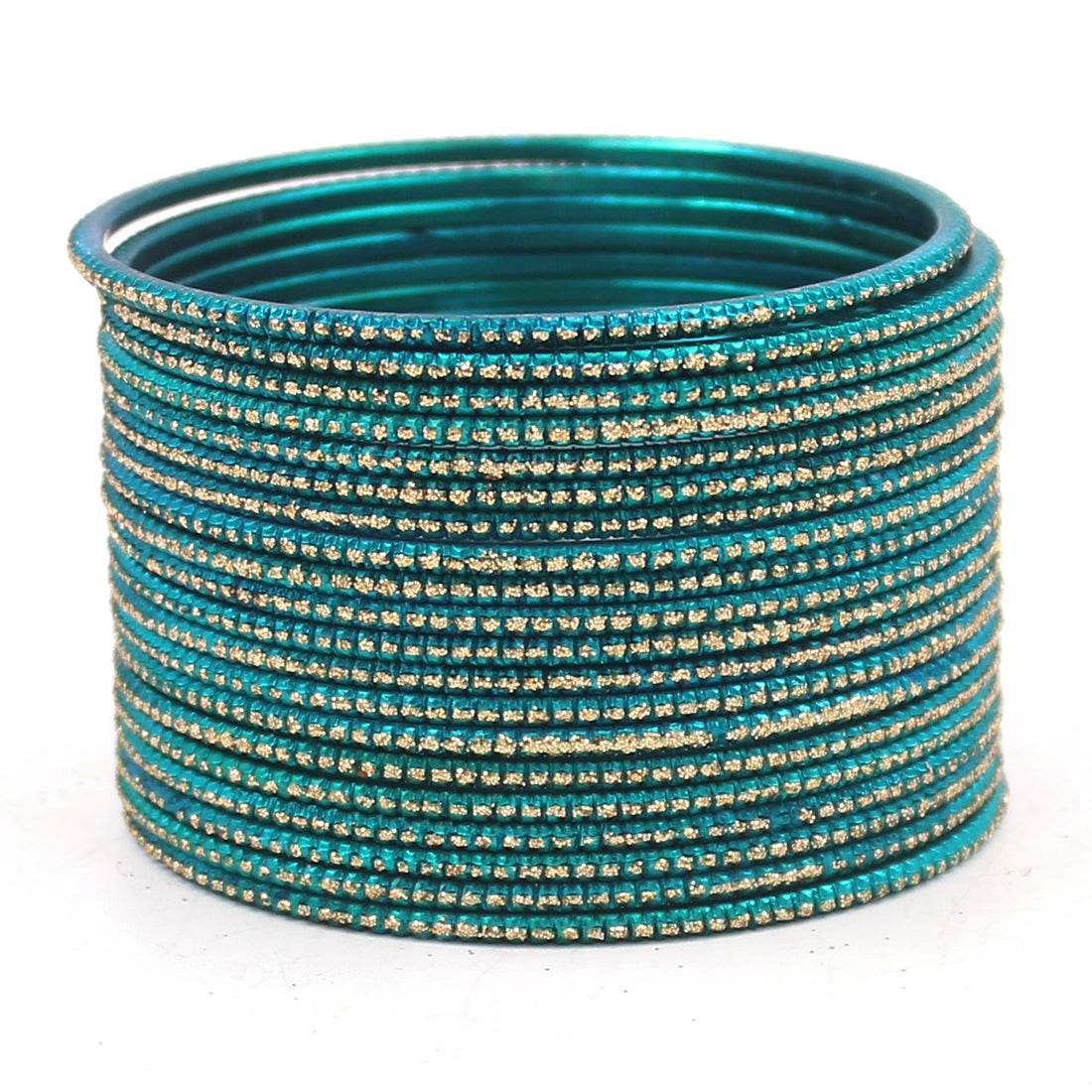 Set of 24 Glitter Bangles by T4 Jewels Peacock T4 Jewels