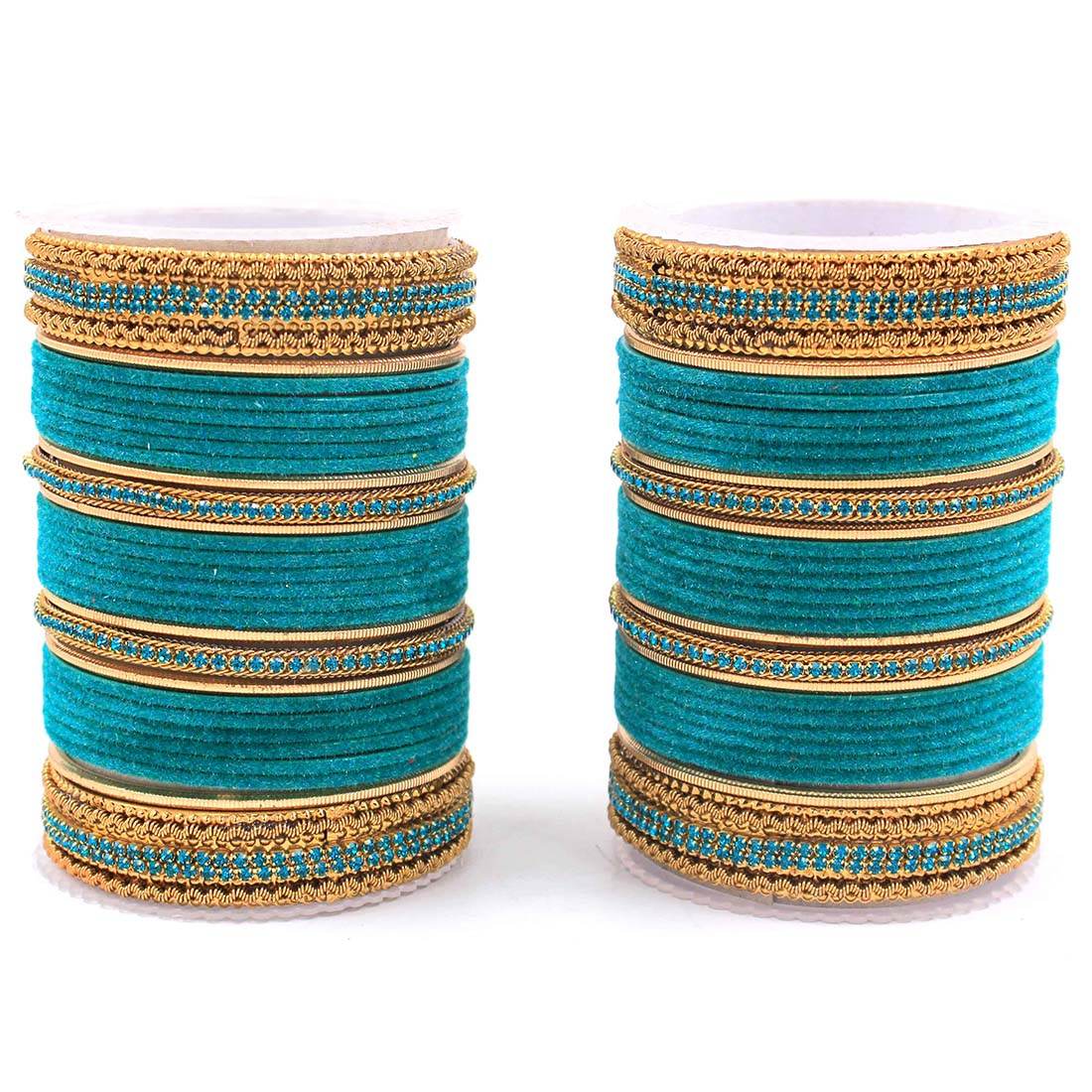 Traditional Brass based Bangle set by T4 Jewels for Both Hands Morpankh T4 Jewels