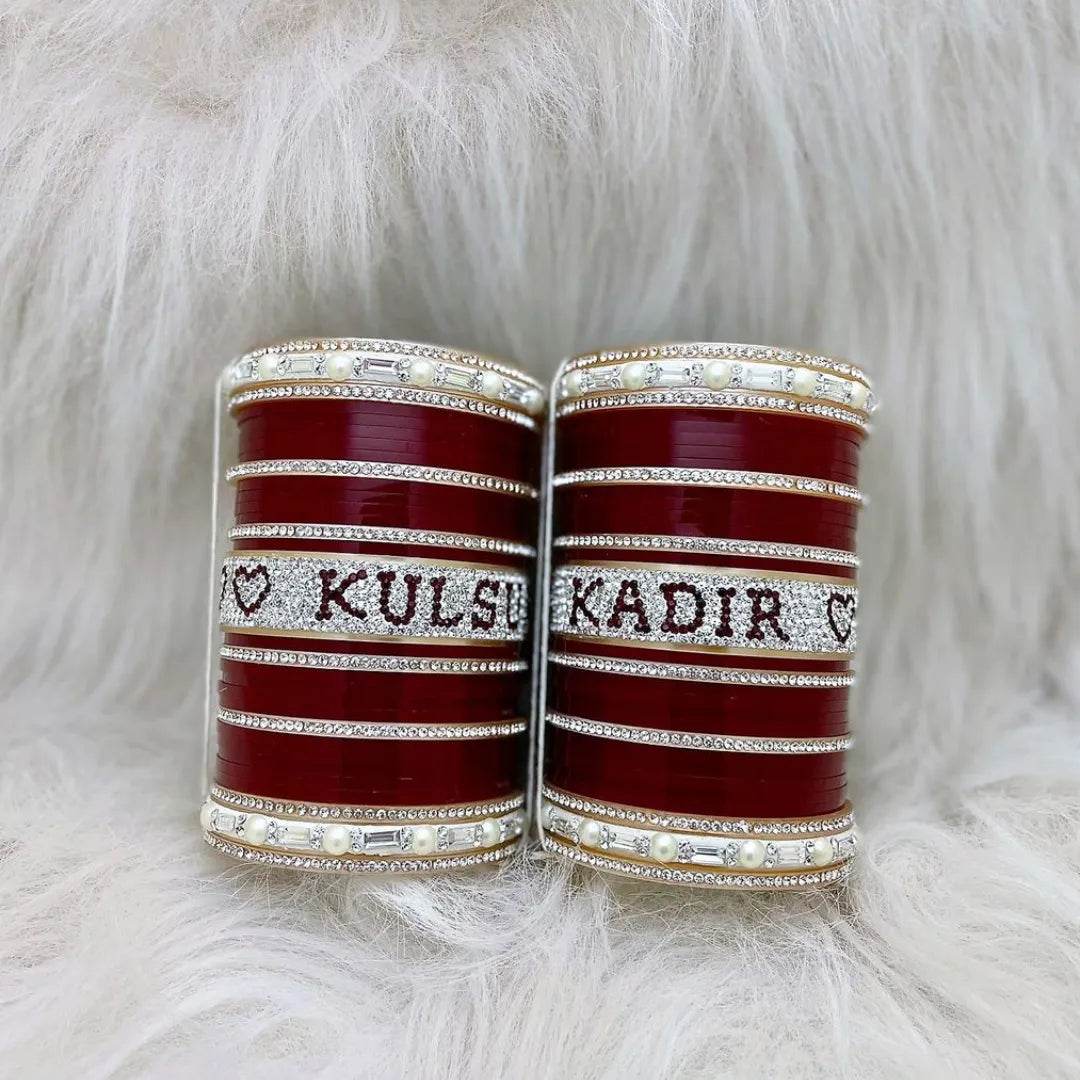 Bridal Name and Photo Punjabi Chura in Beautiful Design 2.8 T4 Jewels