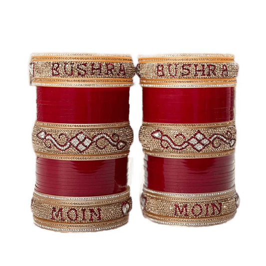 Bridal Name Chura with Beautiful Artwork Design 2.8 T4 Jewels