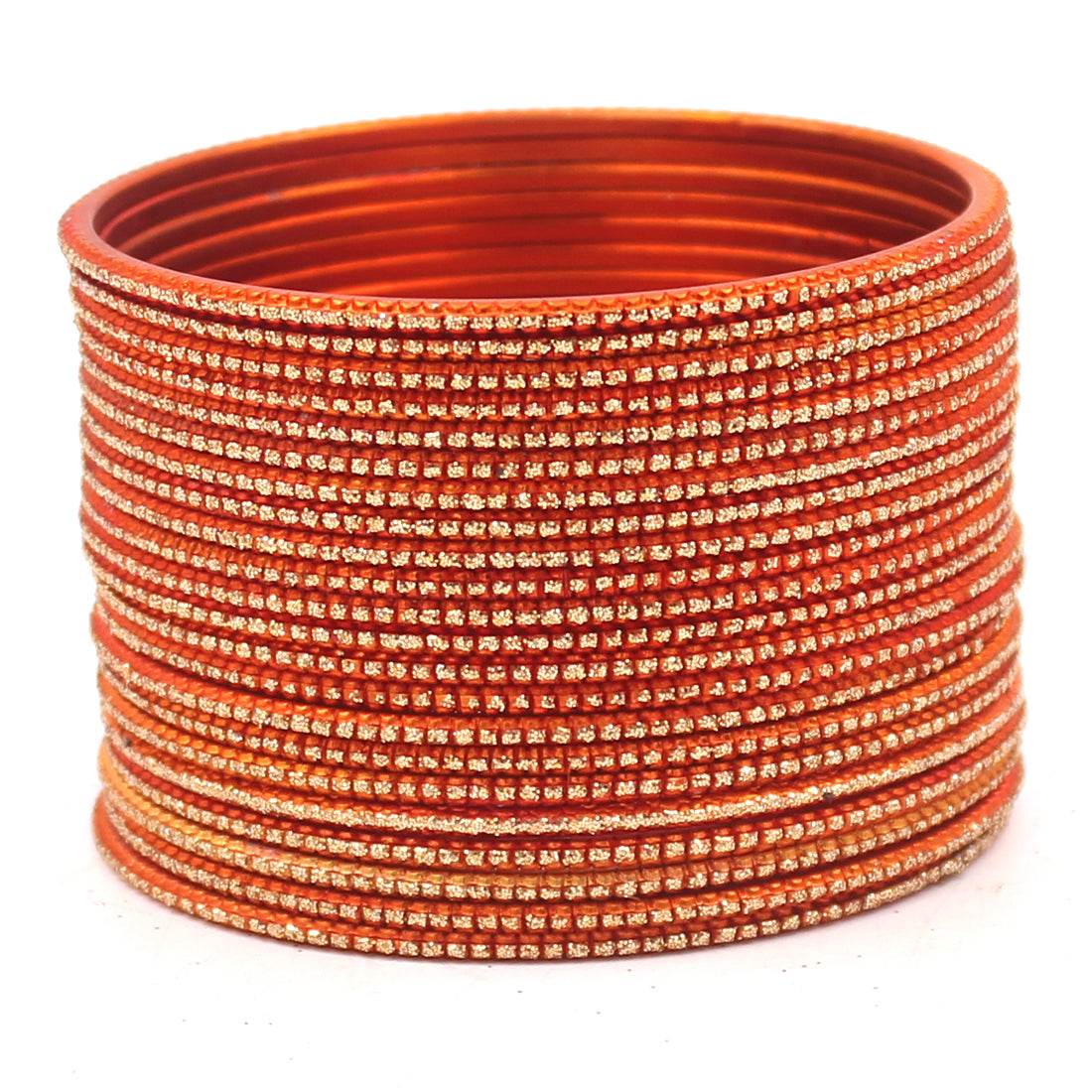 Set of 24 Glitter Bangles by T4 Jewels Orange T4 Jewels
