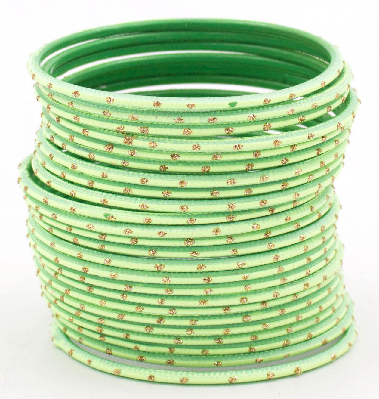 Set of 24 Plain Matte Textured Metal Bangles By T4 Jewels Pista T4 Jewels