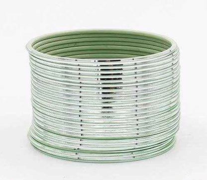 T4 Jewels Many Colors Glossy Metal Bangles (Pack Of 24).
