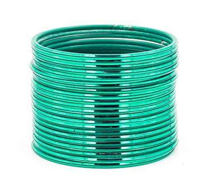 T4 Jewels Many Colors Glossy Metal Bangles (Pack Of 24).
