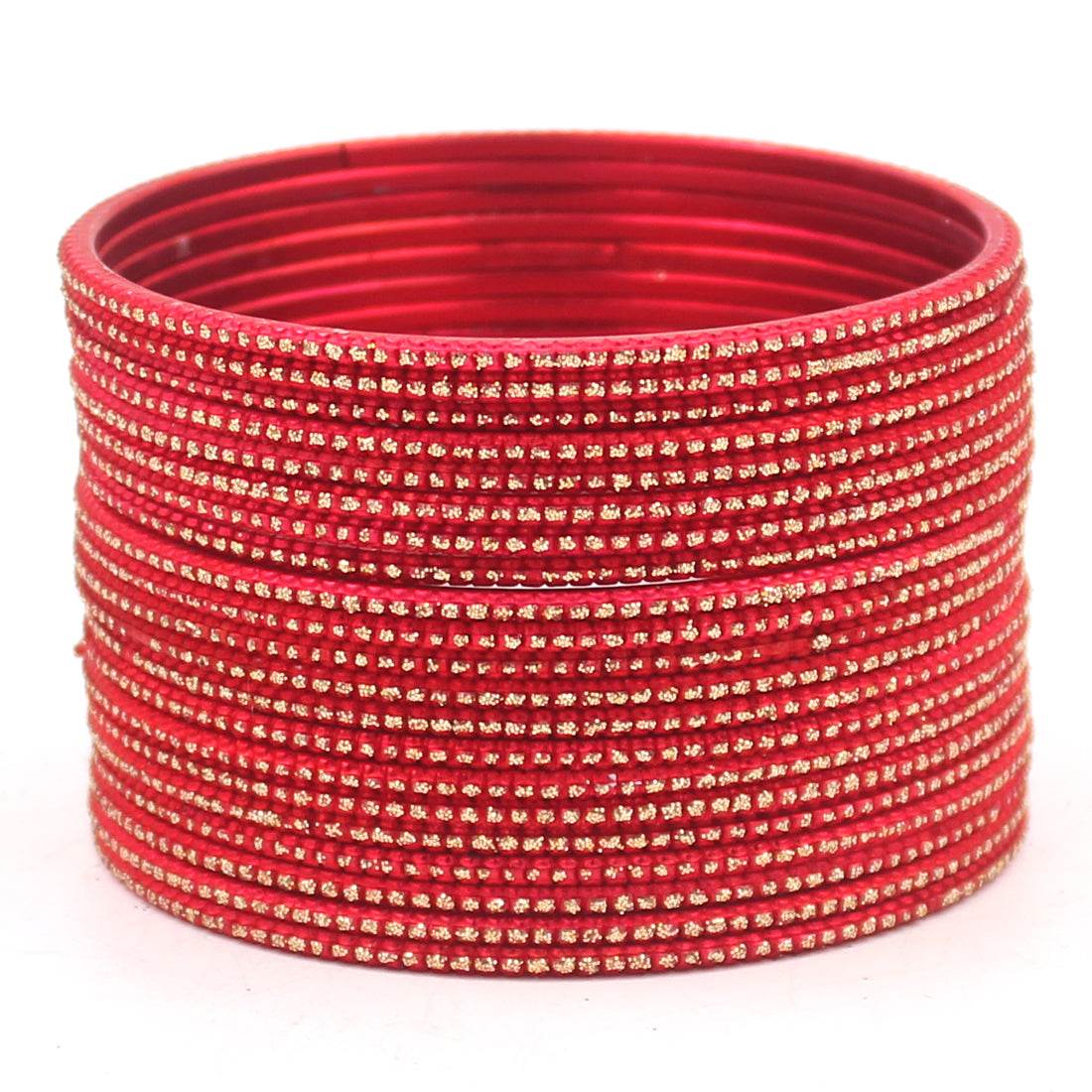 Set of 24 Glitter Bangles by T4 Jewels Red T4 Jewels