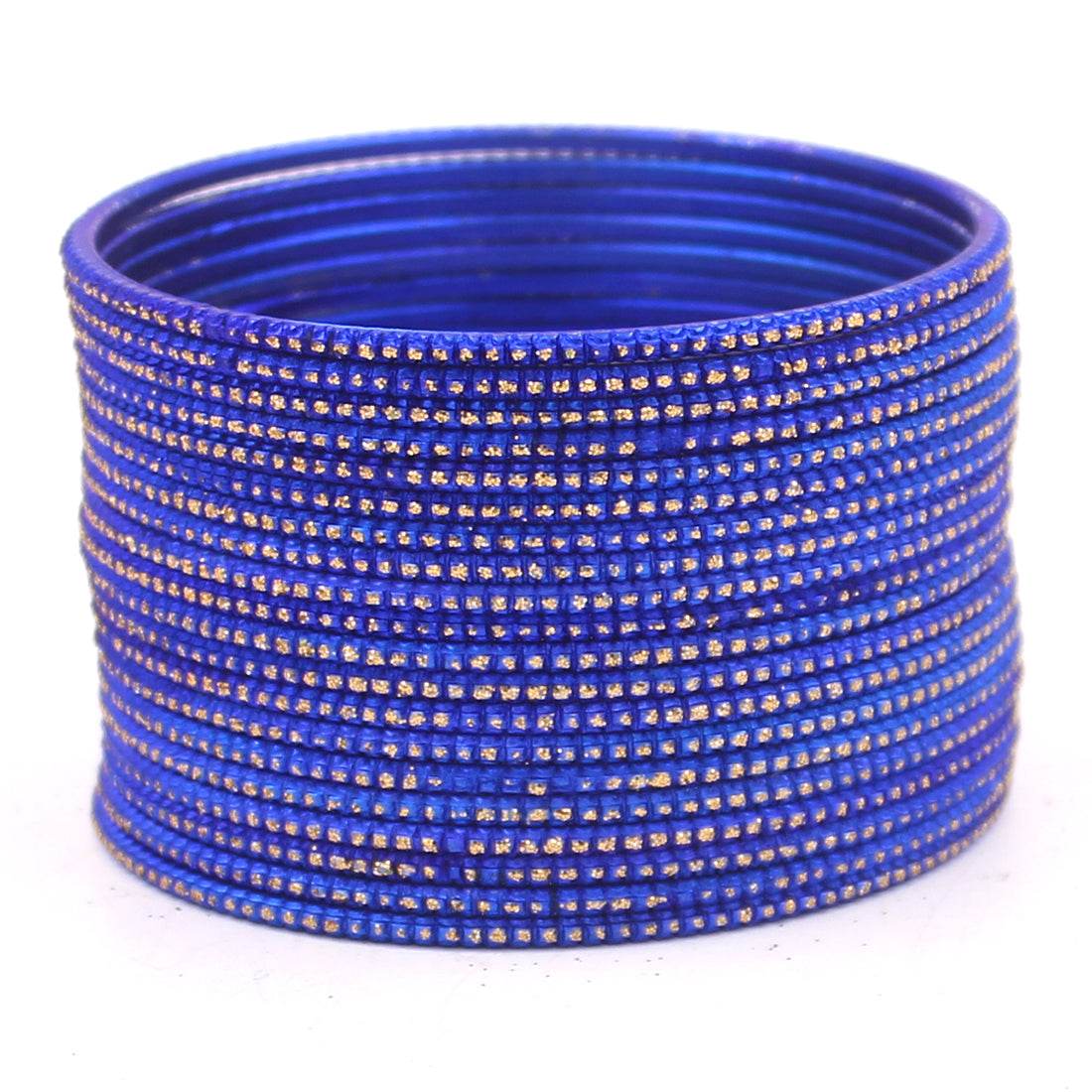 Set of 24 Glitter Bangles by T4 Jewels Royal Blue T4 Jewels