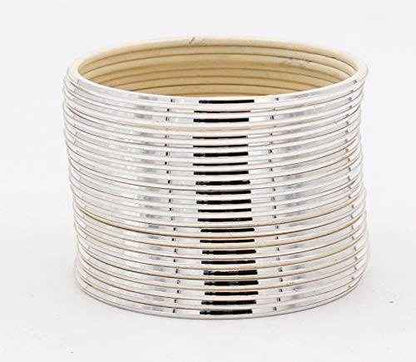 T4 Jewels Many Colors Glossy Metal Bangles (Pack Of 24).