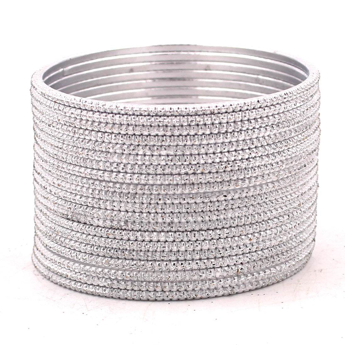 Set of 24 Glitter Bangles by T4 Jewels Silver T4 Jewels