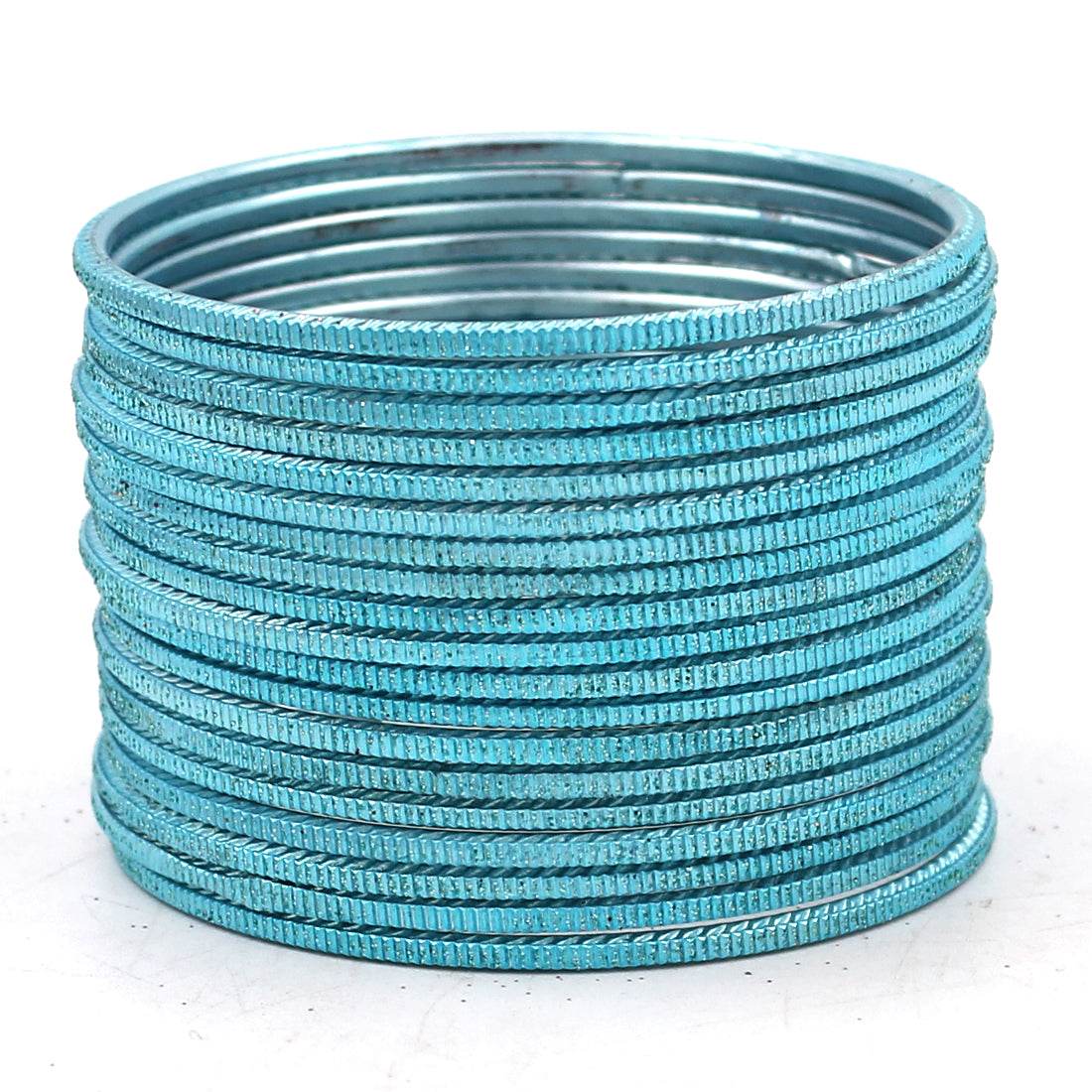 Set of 24 Lehar Glitter Metal Bangles by T4 Jewels Surf T4 Jewels
