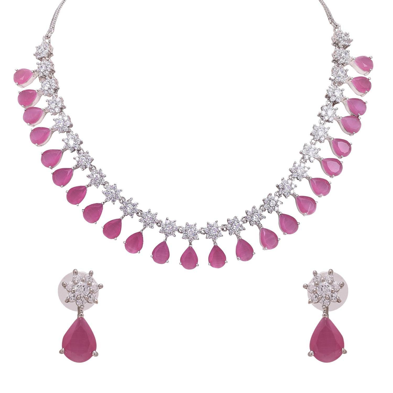 Feminine Handmade CZ Necklace Set Jewelry for Women - Show Your Femininity T4 Jewels