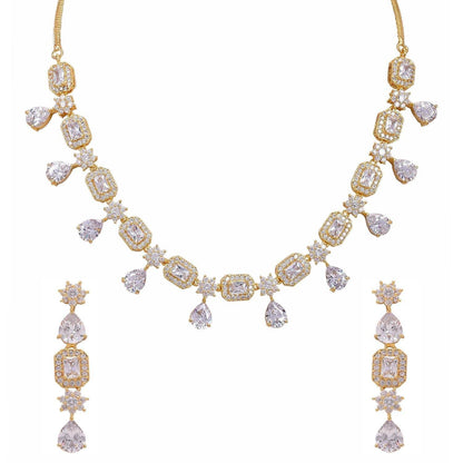 Spectacular Handcrafted CZ Necklace Set - An Exquisite and Unique Jewelry Piece T4 Jewels