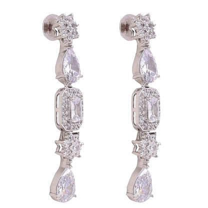 Glittering Handcrafted CZ Necklace Set - A Stunning Jewelry Piece for Women T4 Jewels