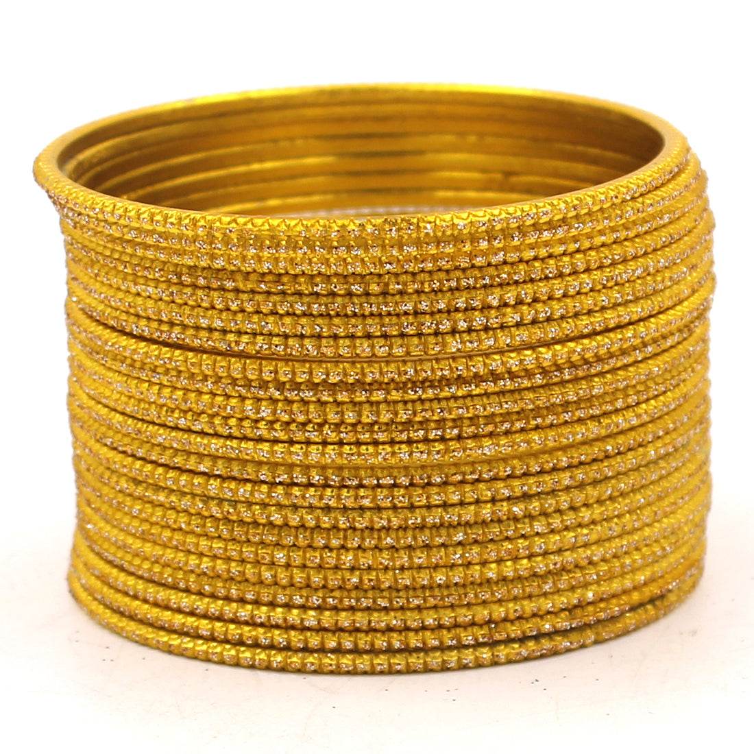 Set of 24 Glitter Bangles by T4 Jewels Yellow T4 Jewels
