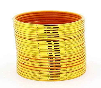 T4 Jewels Many Colors Glossy Metal Bangles (Pack Of 24).