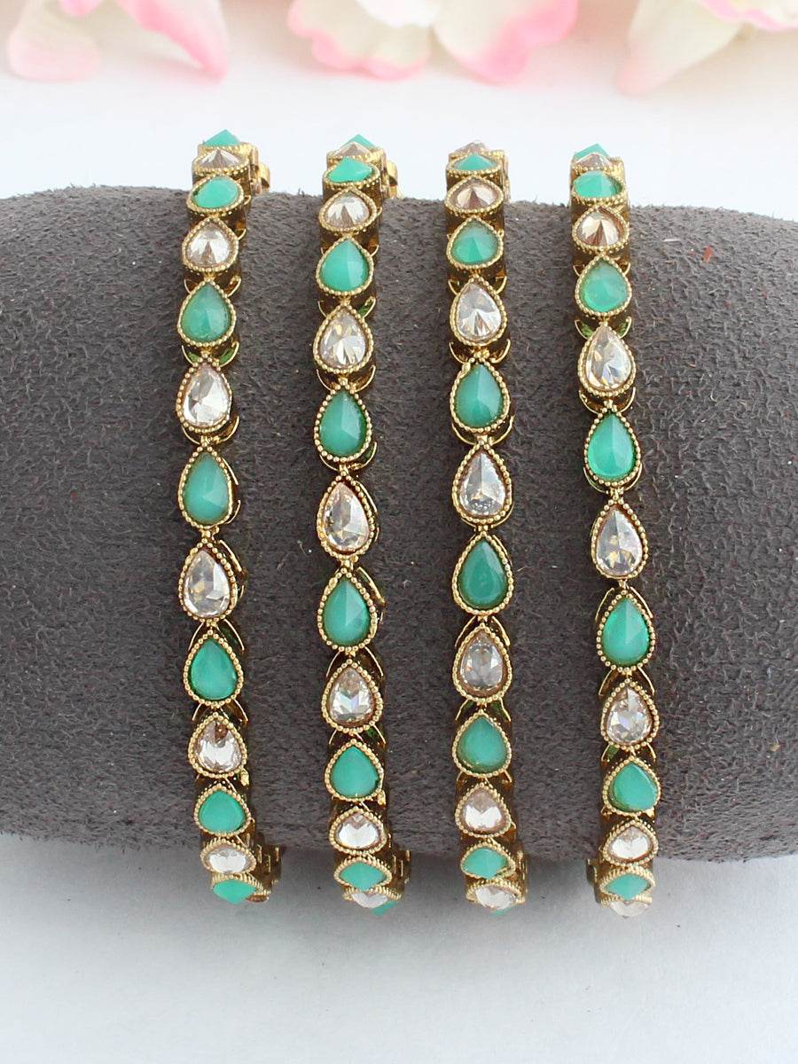 Shairy Bangle Set 2.4 Mint Green T4 Jewels