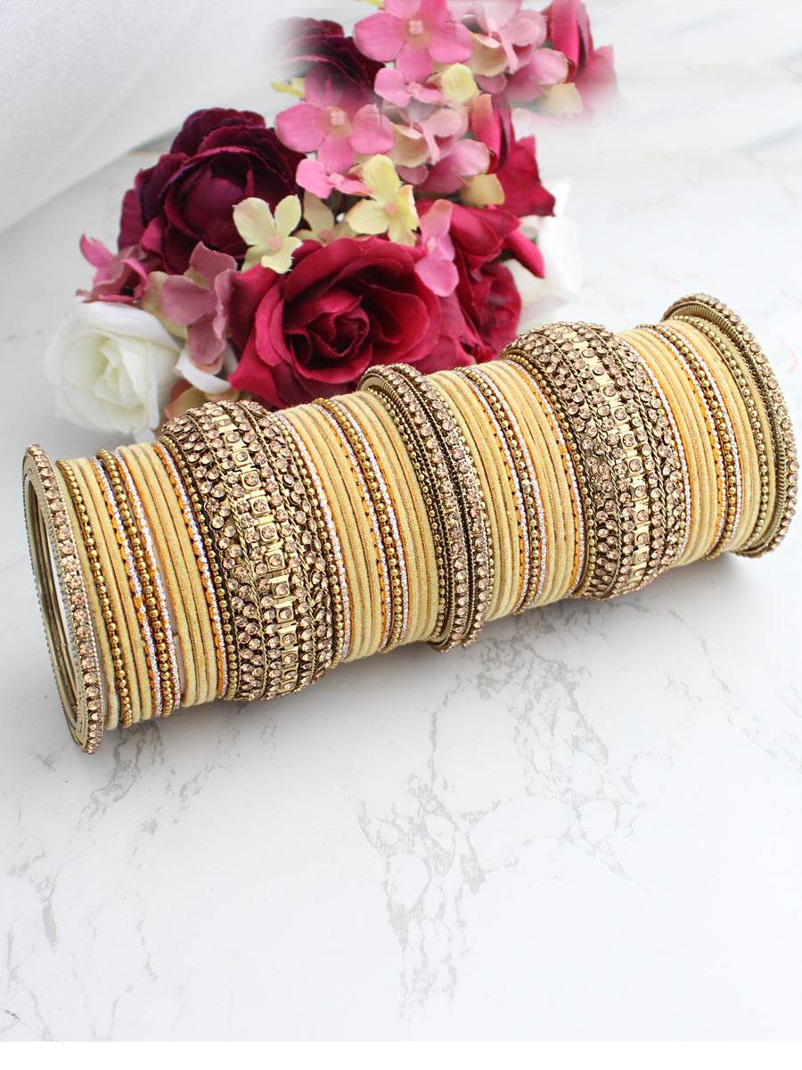 Maryam Bangle Set 2.1O Golden T4 Jewels