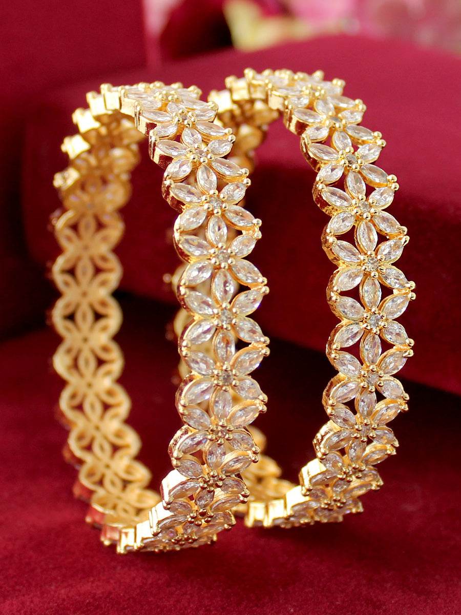 Romika Bangle Set Golden T4 Jewels