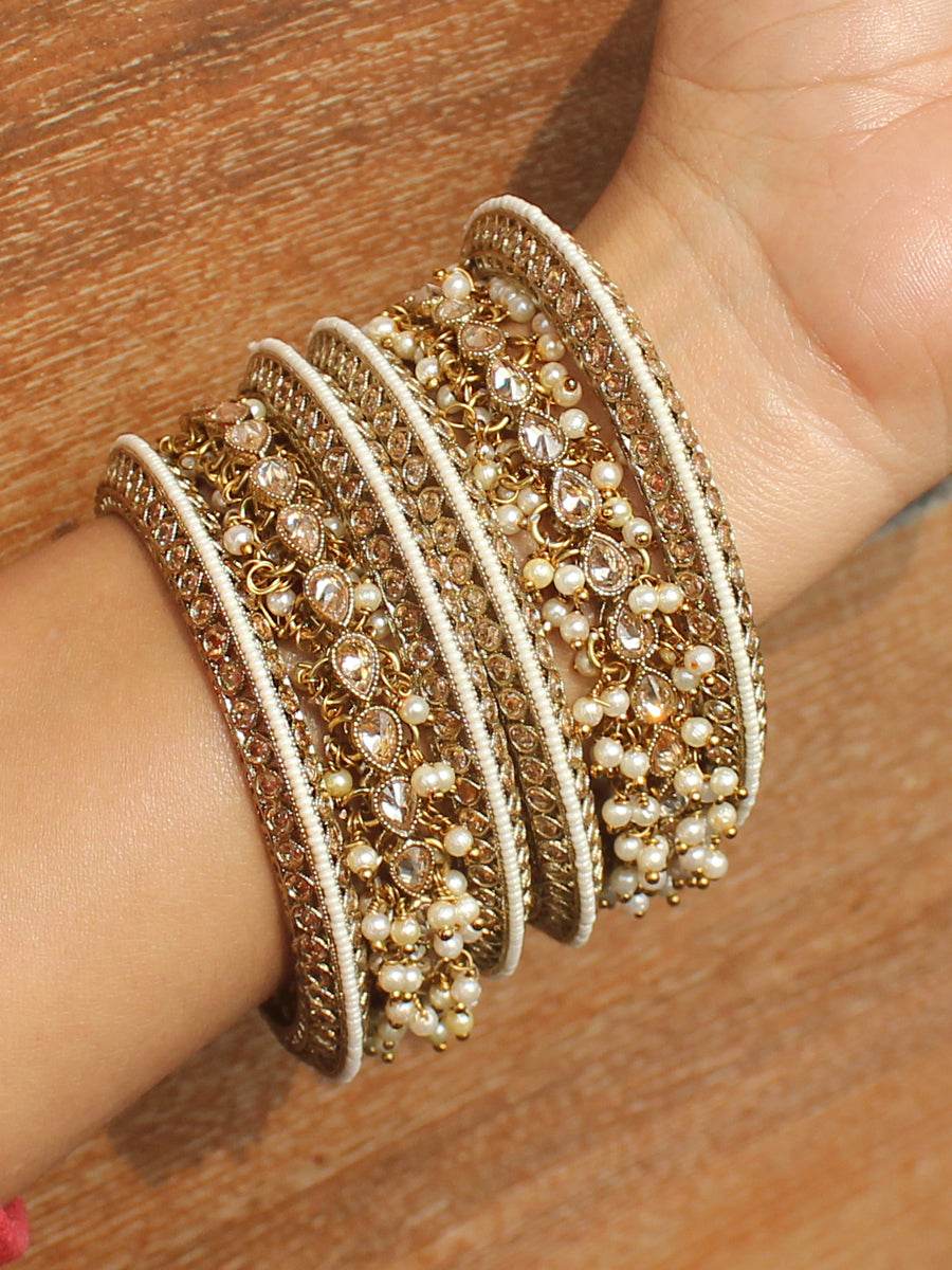 Aasma Bangle Set Golden 2.4 T4 Jewels
