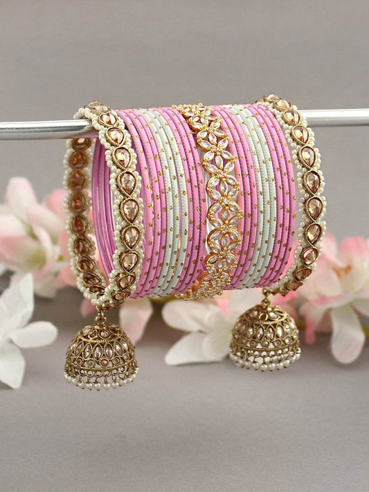 Akansha Bangle Set Pastel Pink T4 Jewels