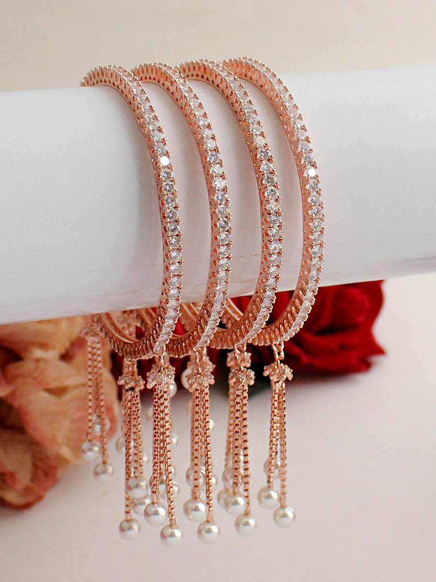 Avni Bangle Set Rose Gold T4 Jewels