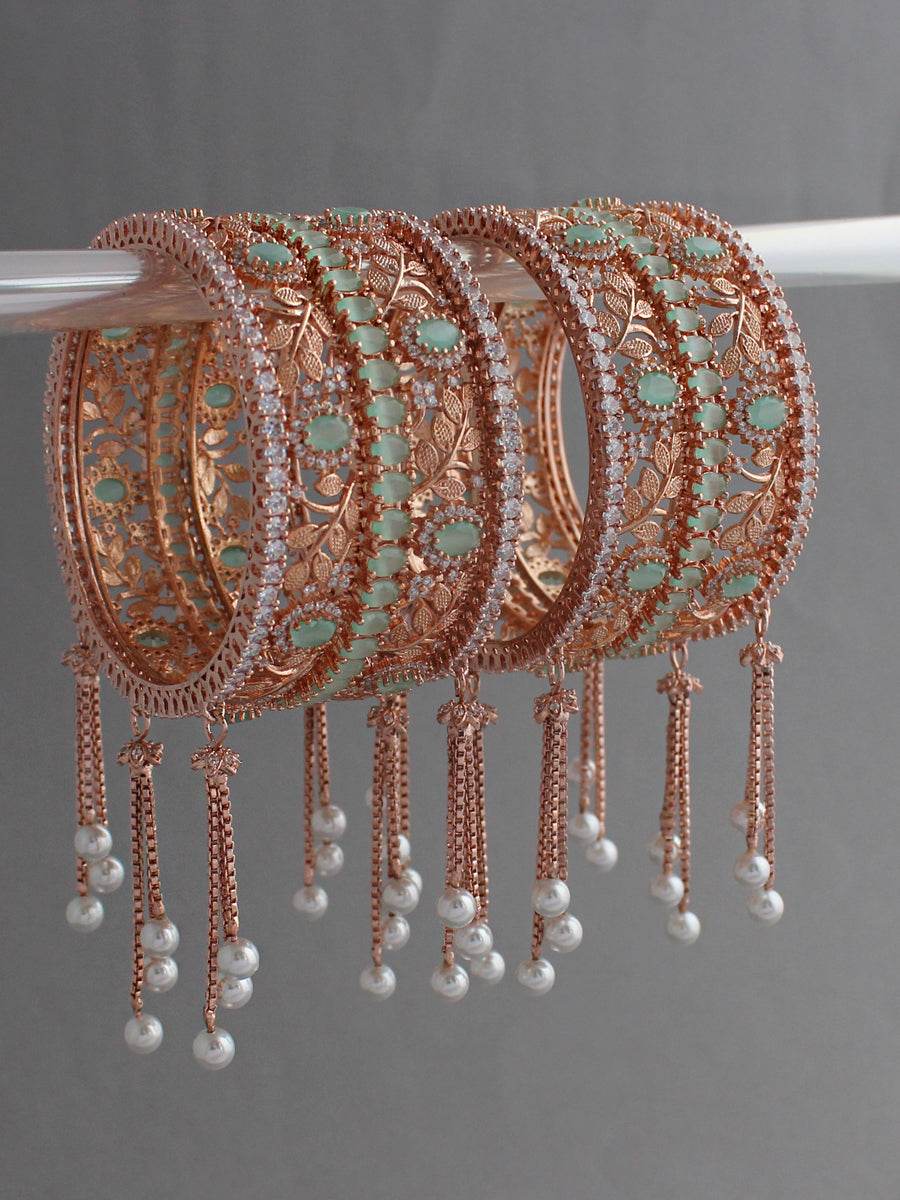 Sharmin Bangle Set 2.4 Mint Green T4 Jewels