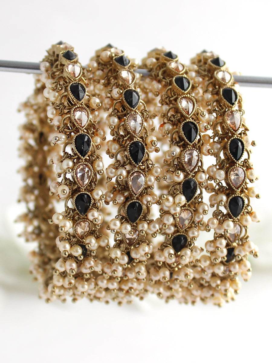 Kayra Bangle Set Golden Black 2.6 T4 Jewels