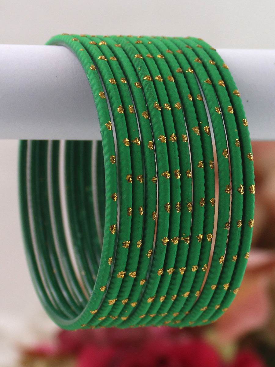 Sia Bangle Set Green 2.6 T4 Jewels