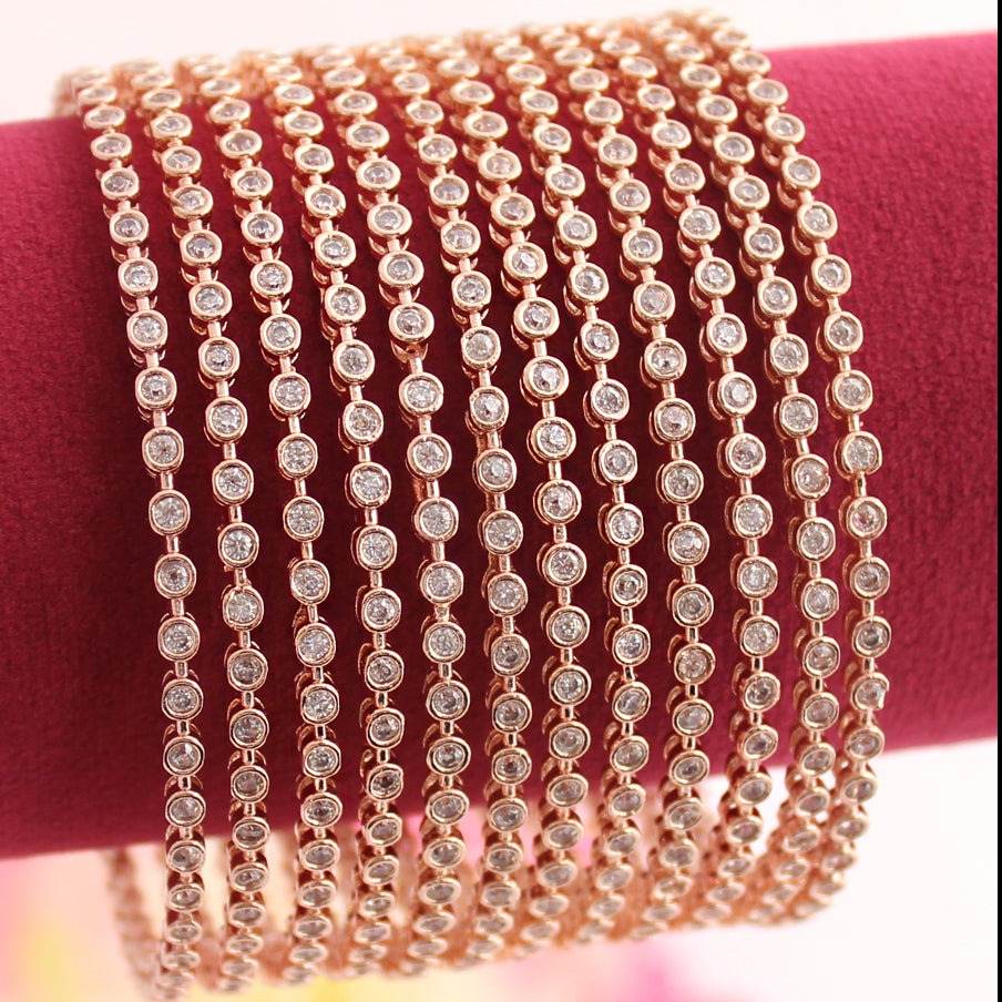 Alvira Bangle Set Rose Gold T4 Jewels