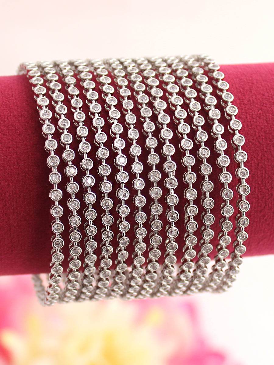 Alvira Bangle Set Silver T4 Jewels
