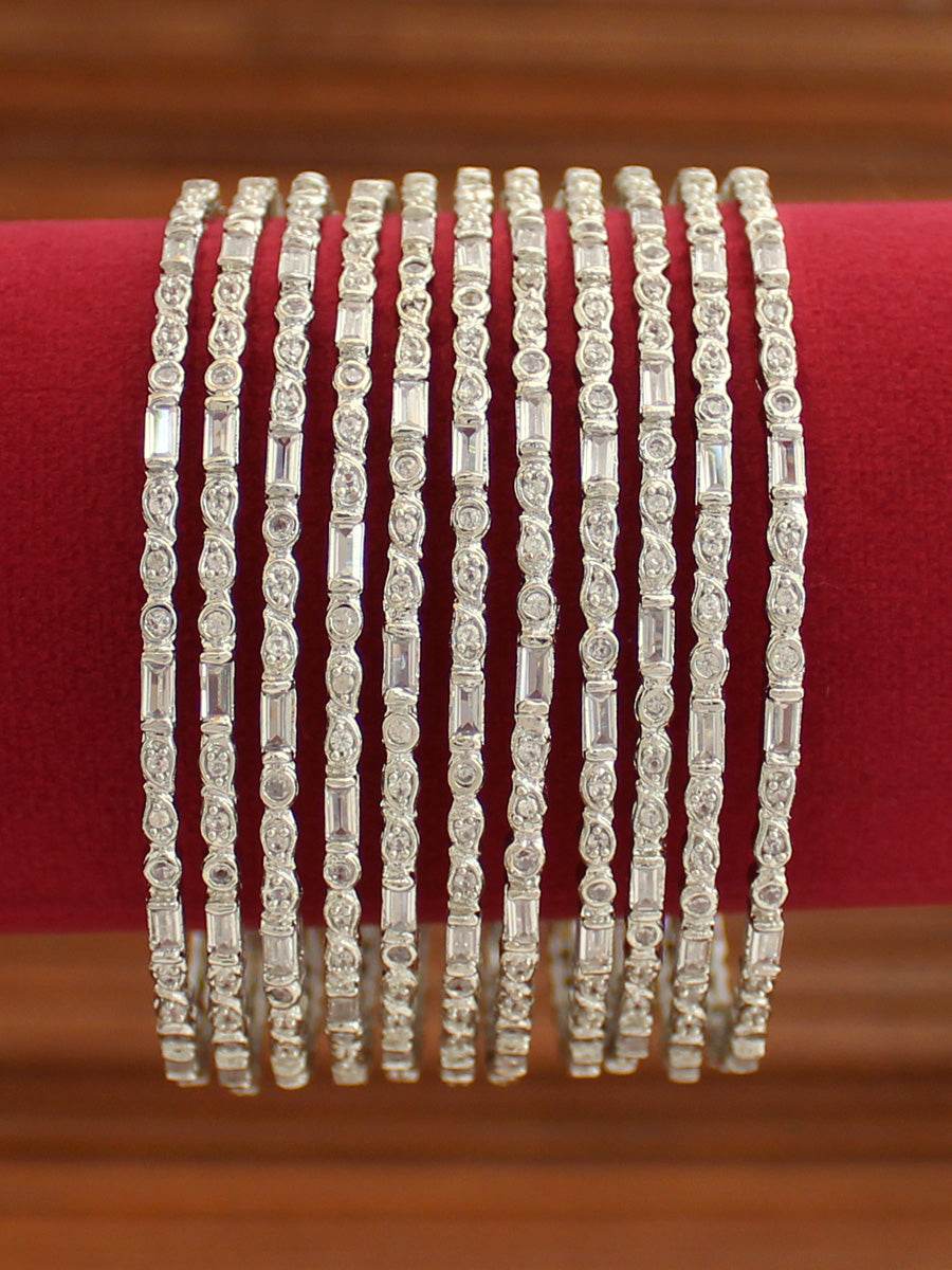 Tarasha Bangle Set Silver T4 Jewels