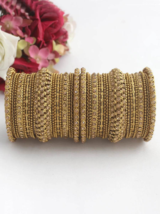 Neeti Bangle Set Antique Gold T4 Jewels