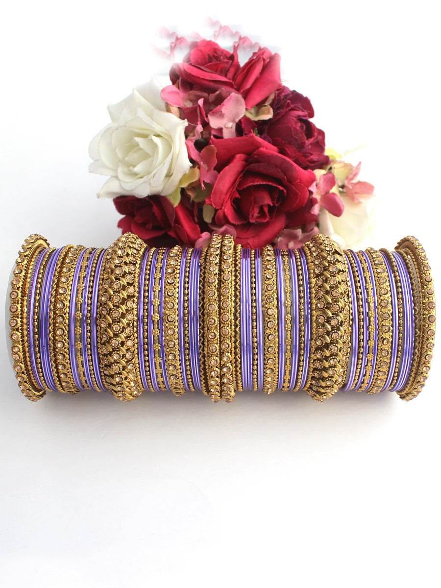 Somya Bangle Set Purple T4 Jewels
