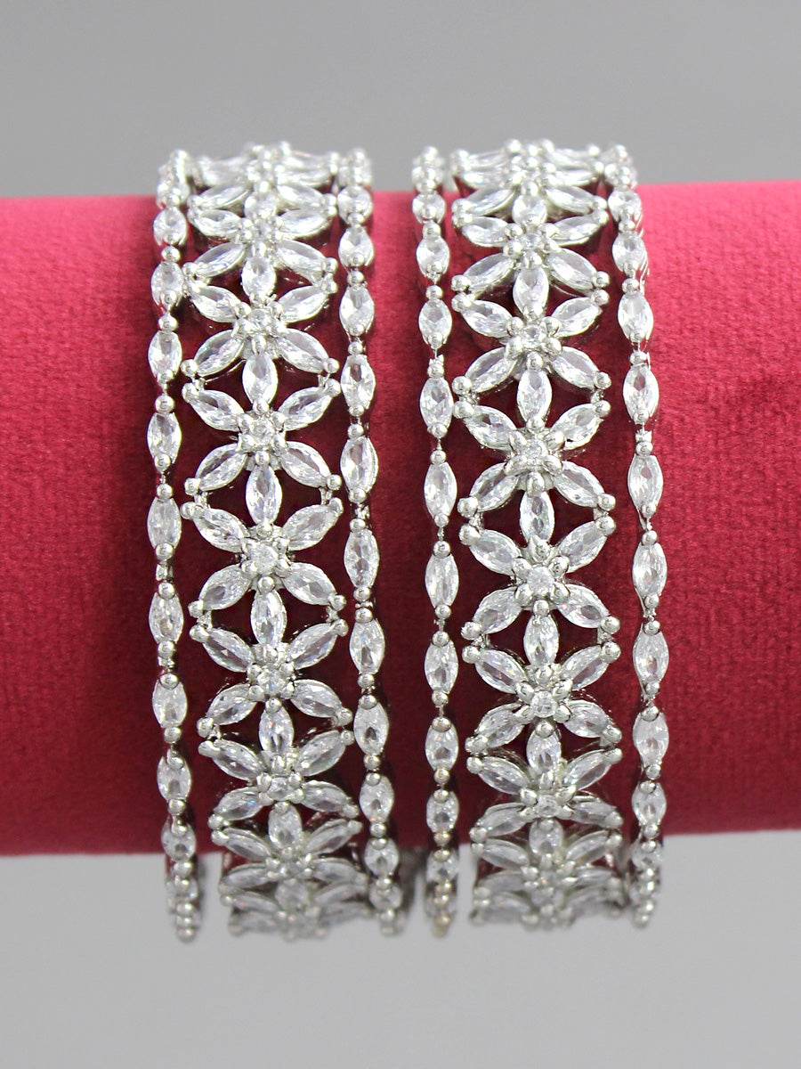 Mansha Bangle Set Silver 2.4 T4 Jewels
